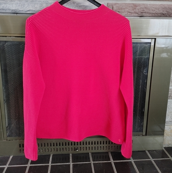 Tom Tailor rib knit pullover sweater pink 100% cotton size medium - Picture 1 of 7